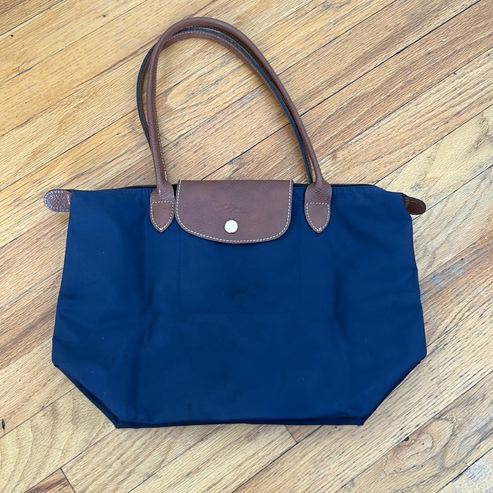 Longchamp Le Pliage Small Nylon Tote in Navy blue